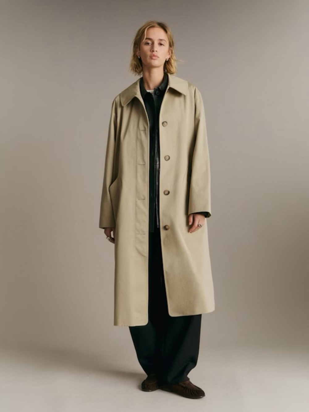 Sezane Clyde Trench Light Beige